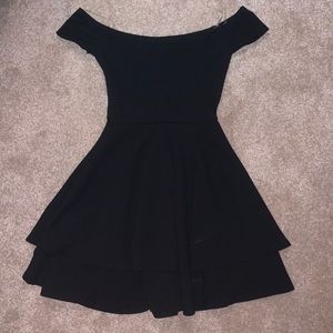 Black fit n flare dress